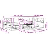  Set vanjskih sofa 7 kom. Bijela i krem | shoptok.hr