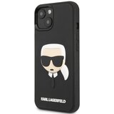 Karl Lagerfeld Ohišje za Apple iPhone 14 3D guma Karlova glava, ?rna, (21244185) Cene