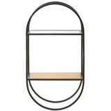 Premier Housewares Crna/u prirodnoj boji metalna polica s više razina 35 cm Mataram – | shoptok.hr