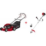 Einhell set gc-pm 46/4 s + gc-bc 52 i as samohodna motorna kosačica, 2.7KS + benzinska kosa/trimer, 2.0KS | ePonuda.com