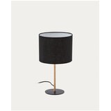 Kave Home Črna namizna svetilka s tekstilnim senčilom (višina 45 cm) Pina – | Shoptok.si