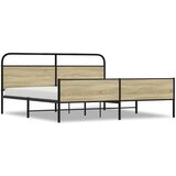  Metalni okvir kreveta bez madraca boja hrasta sonome 180x200 cm | shoptok.hr