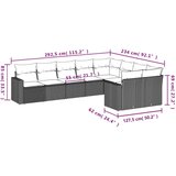  9-dijelni set vrtnih sofa od poliratana s jastucima sivi | shoptok.hr