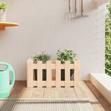 vidaXL Vrtna sadilica s izgledom ograde 60x30x30 cm masivna borovina cijene