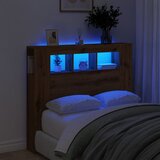 vidaXL LED posteljno vzglavje artisan hrast 120x18,5x103,5 cm inž. les Cene