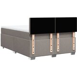  Krevet s oprugama i madracem smeđesivi 140 x 190 cm od tkanine | shoptok.hr