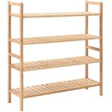 The Living Store Stojalo za čevlje iz trdne orehovine 69x26x81 cm - Stojalo Za Čevlje, (21485823) Cene