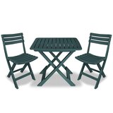 vidaXL 3-dijelni sklopivi bistro set plastični zeleni Cijene