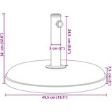  Baza suncobrana za stupove Ø 32/35/38 mm 25 kg okrugla | shoptok.hr