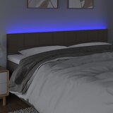  LED uzglavlje smeđesivo 200x5x78/88 cm od tkanine | shoptok.hr