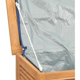  Vrtna kutija za pohranu s vrećom 200x50x55 cm masivna tikovina | shoptok.hr