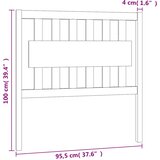  Uzglavlje za krevet boja meda 95,5x4x100 cm od masivne borovine | shoptok.hr