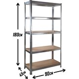 SUPERHOME 180x90x45cm 175Kg Metalna Montažna Polica Cene