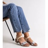 Gemre Silver low heel sandals Salsabi | Shoptok.si