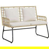 vidaXL Komplet za jedilnico v vrtu z blazino 3 pcs Črna, antracit | Shoptok.si