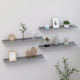 Maison Chic 4 kosi Stenske Police - Viseče police sive 60x9x3 cm, (21793998) | Shoptok.si
