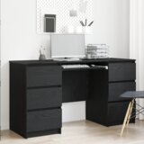 vidaXL Mize 2 kosa Črni hrast 140x50x76 cm Inženirski les | Shoptok.si