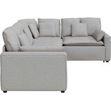  Modularna sofa s jastucima, tkanina, oblak sive boje Siva | Shoptok.si