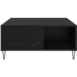 vidaXL Klubska miza Črni hrast 80 x 80 x 36.5 cm Konstruiran les | Shoptok.si