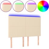  LED uzglavlje krem 144x5x118/128 cm od tkanine | shoptok.hr