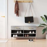 vidaXL Klupa za cipele siva boja hrasta 102x35x55 cm konstruirano drvo | shoptok.hr