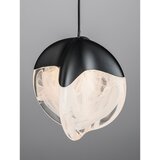 Nova Luce Mat crna LED viseća svjetiljka aluminijska s mogućnosti zatamnjivanja sa staklenim sjenilom ø 12 cm Alicia – | shoptok.hr