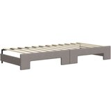 Izvlečna dnevna postelja temno taupe 80x200 cm blago, (20937904) | Shoptok.si