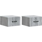  Stenski nočni omarici 2 pcs Siva Sonoma 34,5 x 33 x 20 cm, (5000209646) | Shoptok.si