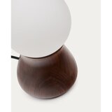 Kave Home Temno rjava namizna svetilka iz masivnega kavčukovca (višina 26 cm) Okeni – | Shoptok.si
