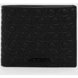 Calvin Klein Usnjena denarnica moška, črna barva, K50K511937