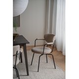 Rowico Črn/bež kovinski jedilni stol z nasloni za roke Merrick – | Shoptok.si