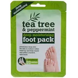 Xpel Tea Tree Tea Tree & Peppermint Deep Moisturising Foot Pack hidratantna njega za stopala 1 kom za žene