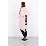 Kesi Cardigan with oversize print dark powder pink Cene