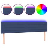  Posteljno vzglavje modro 180x5x78/88 cm blago | Shoptok.si