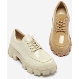Resti Women's light beige lacquered lace-up shoes Ginara - Footwear | shoptok.hr