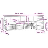  Sekcijska garnitura 5 pcs Prirodna i bež Čvrsto drvo akacije | shoptok.hr