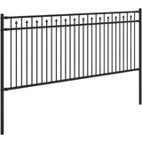 Spike Fence Črna 200 x 130 cm Prašno lakirano jeklo, (5000157958) | Shoptok.si