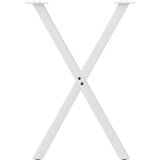vidaXL Noge za jedilno mizo v obliki črke X, 2 kosa, bele barve, 57 x (72-73) cm, jeklo | Shoptok.si