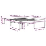  Okvir za krevet od masivnog drva bijeli 135x190 cm 4FT6 bračni | shoptok.hr