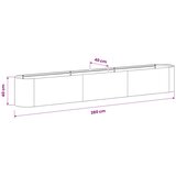  Povišeni vrtni krevet Bijela 280 x 40 x 40 cm | shoptok.hr