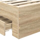  Konstrukcija postelje Sonoma hrast 90 x 200 cm Konstruiran les, (5000102492) | Shoptok.si