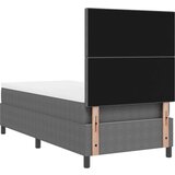  Postelja s škatlastim vzmetenjem z vzmetnico Svetlo siva 90x200 cm Žametna tkanina, (22083031) | Shoptok.si