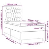  s oprugama i madracem tamnosmeđi 100 x 200 cm od tkanine | shoptok.hr