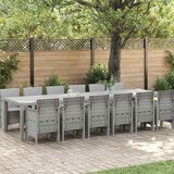  Vrtni set za objed 13 pcs Svjetlosiva Polt ratan | shoptok.hr