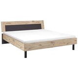 Best Price Postelja Bergamo, Barva Hrasta, Barva Grafita | Shoptok.si