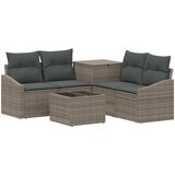  Set sofe 6 kom. Siva i tamno siva Poli Rattan i čelik | shoptok.hr
