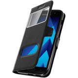 AVIZAR Ovitek za Samsung Galaxy A3 2017 z dvojnim oknom, video stojalo, črn, (20526752) | Shoptok.si
