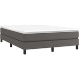 vidaXL Box spring posteljni okvir siv 140x190 cm umetno usnje | Shoptok.si