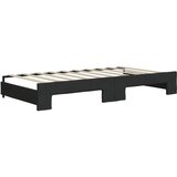  Dnevni krevet na razvlačenje s ladicama crni 90x190 cm tkanina | shoptok.hr