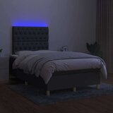  Box spring s madracem LED tamnosivi 120 x 200 cm tkanina | shoptok.hr